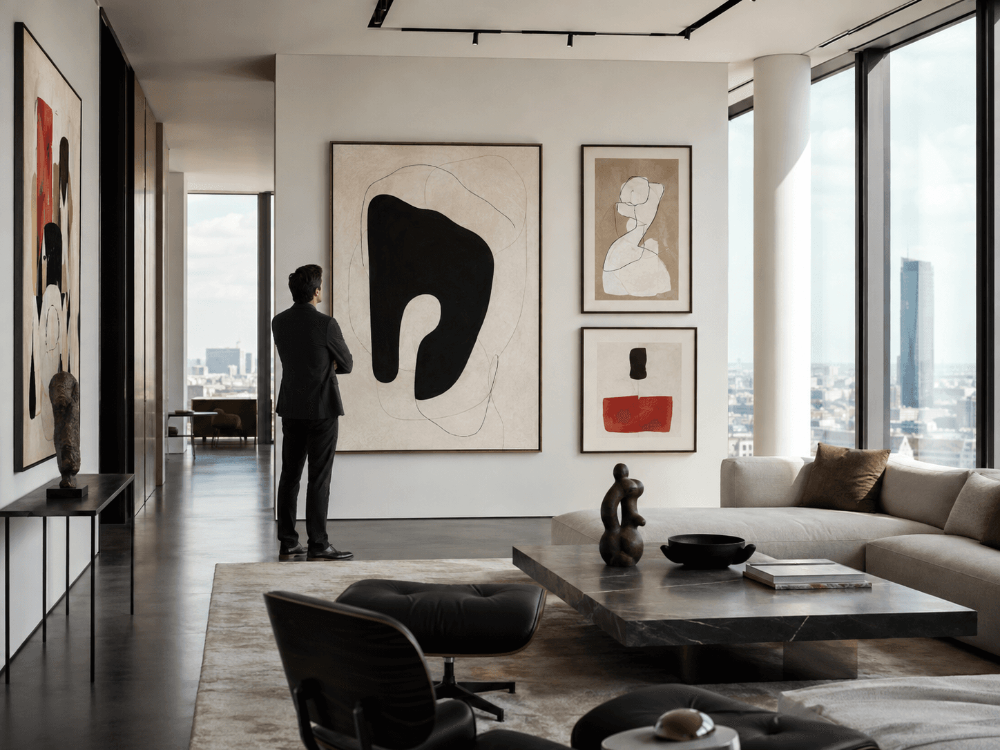 A contemporary private collection displayed in a bright interior